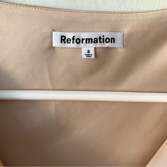 Reformation Dessa Satin Cowl Neck Sleeveless Long Evening Maxi Dress Grand Cru - Picture 9 of 11